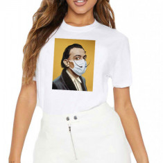 Tricou dama alb - Dali in Pandemie - L