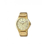 Casio Ceas Bărbătesc Quartz Multifuncțional 41,5mm cu Brățară Metalică Aurie