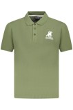 U.S. Grand POLO Tricou polo barbati cu logo brodat, din bumbac, Regular fit, verde, 2XL