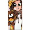 Husa silicon pentru Xiaomi Mi Mix 2, Girl With Little Bear