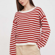 Sisley pulover femei, culoarea rosu, light