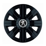 Cumpara ieftin Set 4 Capace Roti Autohelix MSA&reg;, potrivite jantelor de R16, pentru Peugeot, model Cosmos Negru