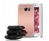 Husa Samsung Galaxy S7 Edge Oglinda Rose Gold Protectie 360 Grade Bumper TPU Acrilic Premium