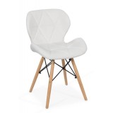 Scaun bucatarie si living BUC 241, ergonomic, piele ecologica, cadru lemn, 110 kg