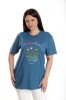 Bluza Dama, Albastru cu Pictura Murala - XL, Eranthe