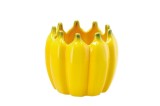 Cumpara ieftin Ghiveci flori dolomit galben Banane 16 x 14 cm