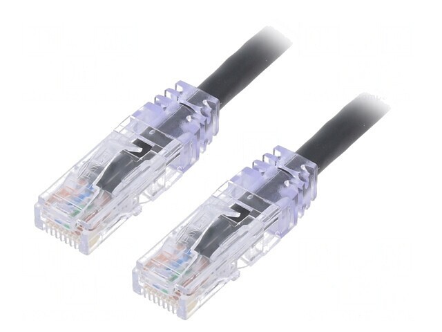 Patch Cord TX6 PLUS U/UTP Negru 5m LSZH 24AWG
