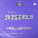 Disc vinil, LP. MESSIAH-Handel, London Philharmonic Orchestra, Choir, Douglas Gamley, Clasica
