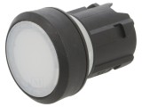 Comutator acționat prin apăsare 22mm alb plat