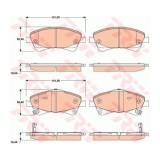 Set placute frana Trw GDB3479, parte montare : Punte fata, Toyota Auris 202012, Auris 202019, Avensis 202019, Corolla E15, 202013; Verso 202018