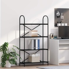 vidaXL Raft pentru cărți Stejar negru 80 x 30 x 146 cm Lemn compozit