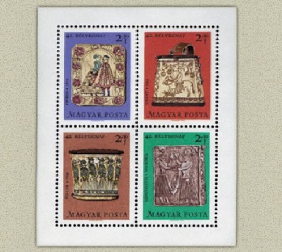 Ungaria 1969 - Ziua marcii postale 42, bloc neuzat foto