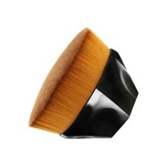 Pensulă kabuki pentru fond de ten, peri sintetici, neagră, 6 cm