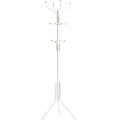 SONGMICS Cuier pentru haine cu 12 carlige pe 3 nivele, metalic, inaltime 182 cm, alb crem Household NewTrend foto