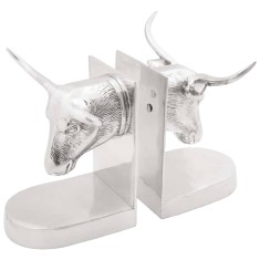 vidaXL Suporturi pentru cărți 2 pcs Argintiu 21.5 x 15.5 x 20 cm