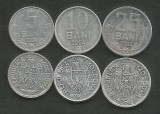 MOLDOVA SET / LOT ( 3 buc ) 5 BANI + 10 BANI + 25 BANI 2004 , VF