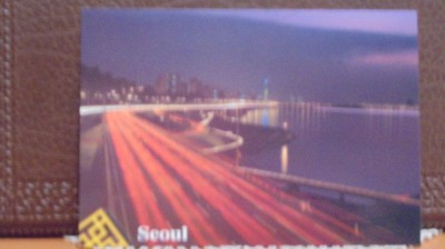 COREEA DE SUD - SEOUL - VEDERE DE NOAPTE A RAULUI HAN CE STRABATE ORASUL - foto