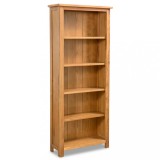 Biblioteca cu 5 Rafturi din Lemn Masiv Stejar, Dimensiuni 60x22x140 cm, Culoare Maro