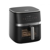 Friteuza cu aer cald HAF-C7DH20BK, 2000 W, 7 L, Control digital, 12 programe presetate, Negru