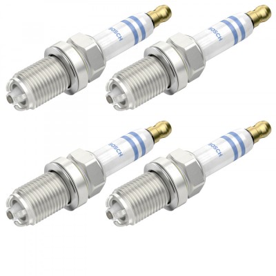Set 4 bujii scanteie Bosch pentru Audi A4 B6 B7, A5, A6 C6, A8 D2 D3, Bmw Seria 1, VW Phaeton, Touareg foto