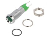 Lampă de control LED concavă IP67 24-28VDC &Oslash;8,2mm metal