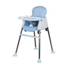 Scaun de Masa Pliabil 3in1, Cyrax, Reglabil, Multifunctional, 3 Pozitii, Masuta si Husa Detasabile, Roti, Centura de Siguranta, Ajustare Inaltime, Alb foto