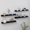 vidaXL Rafturi de perete, 4 buc., negru, 60x9x3 cm 326668