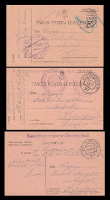 1916-1917 Lot 7 CP KuK FELDPOST circulate la Cluj-Napoca, cenzuri austriece foto