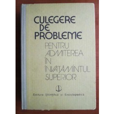 Vasile Branzanescu - Culegere de probleme pentru admiterea in invatamantul...