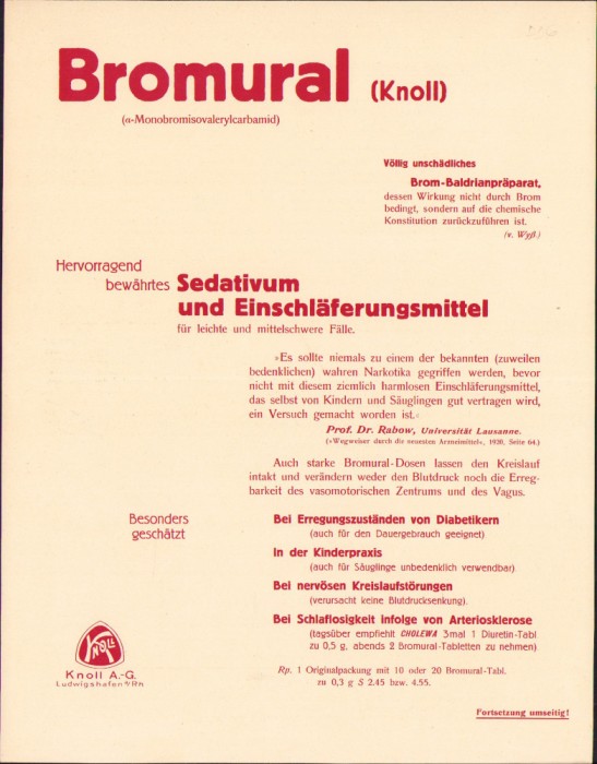 HST A1942 Reclamă medicament Germania anii 1930-1940