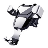 Suport auto pentru telefon, universal, cu rotire la 360 grade, din aluminiu, dimensiuni 11.5 cm X 9.1 cm, argintiu/negru