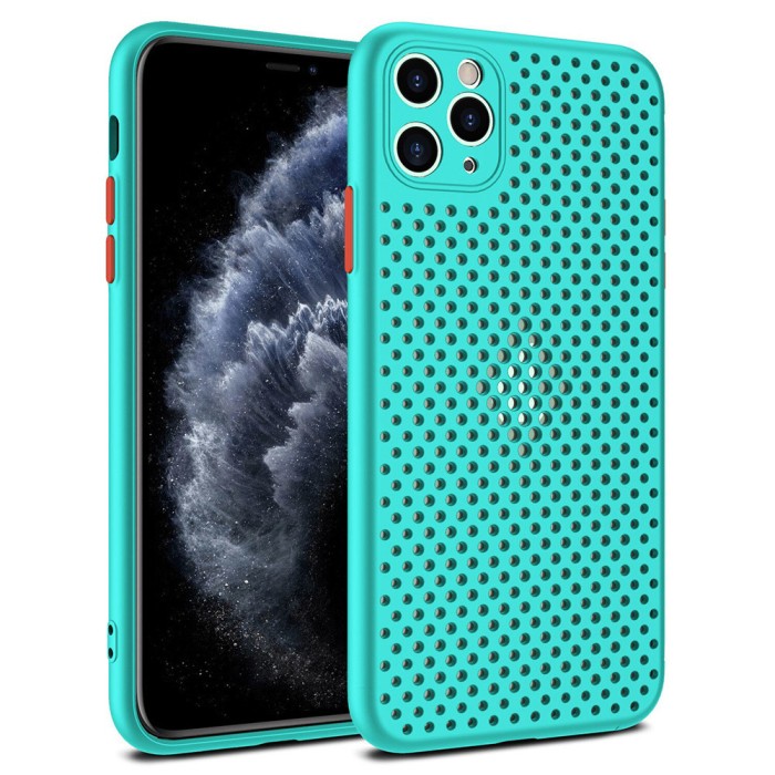 Husa de protectie, model tip Breath, pentru iPhone 12 Mini, Turquoise