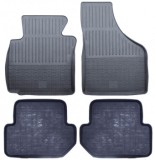 Covorase Cauciuc Tip Tavita Umbrella Skoda Octavia 2 II (2004-2013) &amp; VW Golf 5 V (2003-2008) Set Fata + Spate