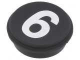 Buton Rotund Negru &Oslash;21mm