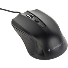 GEMBIRD MUS-4B-01 optical mouse MUS-4B-01 1200 DPI USB Black 1.35m cable length