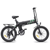 Cumpara ieftin Bicicleta electrica pliabila Ulzomo Ridge 20 E-bike, 250W, 36V 15.6Ah, autonomie 60km, viteza maxima 25km/h, Black, 20&#039;&#039;