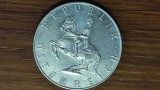 Austria - moneda de colectie 5.2 gr. argint 640 - 5 schilling 1962 - Armasarul Lipitan - impecabila ! ⌀24 mm