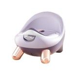 Olita pentru copii, flippy, +1an, portabila, cu capac, model prietenos, non-toxic, compartiment detasabil, cu 4 picioare, usor de curatat, mov gold