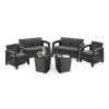 Set mobilier de grădină Corfu Rest cu masă Luzon grafit, Curver