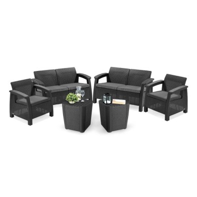 Set mobilier de grădină Corfu Rest cu masă Luzon grafit foto