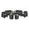 Set mobilier de grădină Corfu Rest cu masă Luzon grafit
