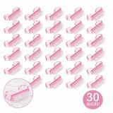 Cumpara ieftin Set 30 Perii pentru Curatarea Unghiilor, Peri Moi si Rezistenti, Design Ergonomic cu Prindere Dubla, 6.5 x 3.2 x 1.5 cm, Roz Transparent