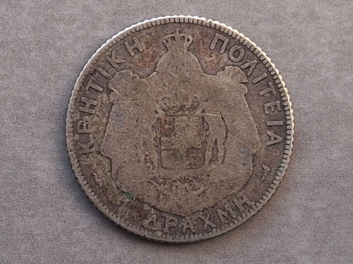 1 drahma / drachma 1901 Creta, argint