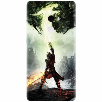 Husa silicon pentru Xiaomi Mi Mix 2, Green Dragon foto