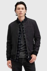 AllSaints geaca bomber BASSETT barbati, culoarea negru, de tranzitie, M077OB