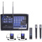 Statie 2 microfoane mana + 2 casti pa-180 UHF wireless