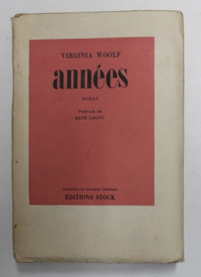 ANNEES , roman par VIRGINIA WOOLF , 1938 foto