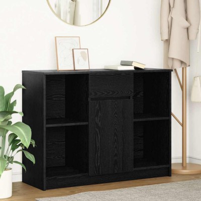 vidaXL Bufetă cu sertar Stejar negru 101x35x76 cm Lemn prelucrat 861563 foto