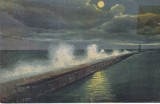 Constanta. Farul cu marea furtunoasa (circulata 1926)