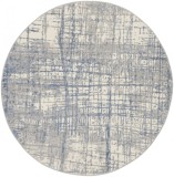 Covor Calvin Klein CK950, Albastru/Gri, Rotund, 122x122 cm